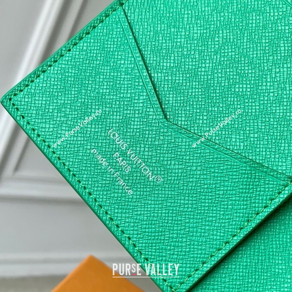 Louis Vuitton Passport Cover in Coloured Monogram Canvas M14875 Green 2025 (K-25061304)