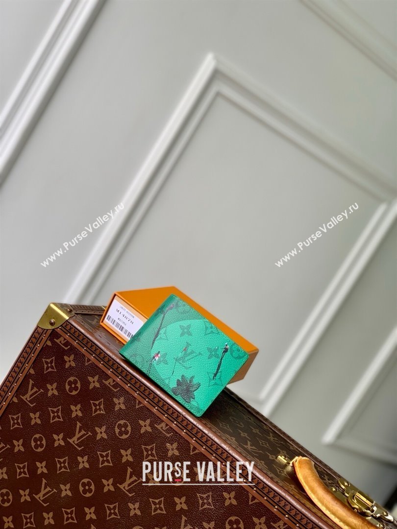 Louis Vuitton Slender Wallet in Coloured Monogram Canvas M14878 Green 2025 (K-25061305)
