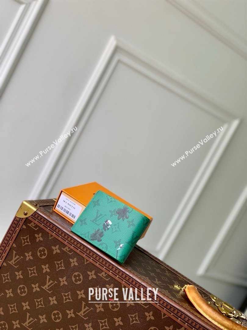 Louis Vuitton Slender Wallet in Coloured Monogram Canvas M14878 Green 2025 (K-25061305)