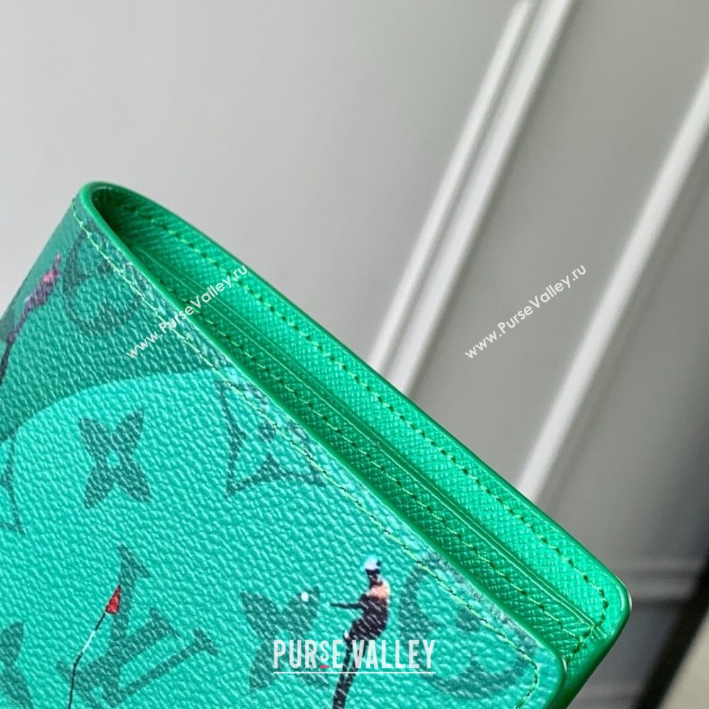 Louis Vuitton Slender Wallet in Coloured Monogram Canvas M14878 Green 2025 (K-25061305)