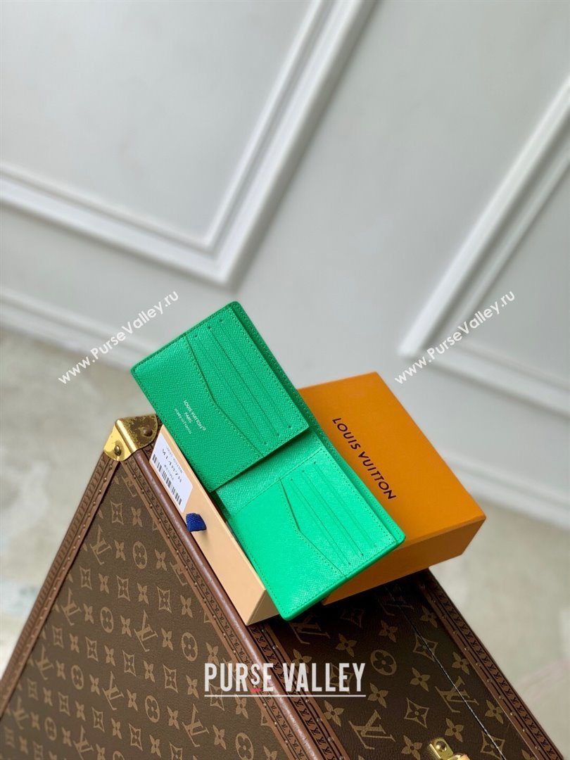 Louis Vuitton Slender Wallet in Coloured Monogram Canvas M14878 Green 2025 (K-25061305)