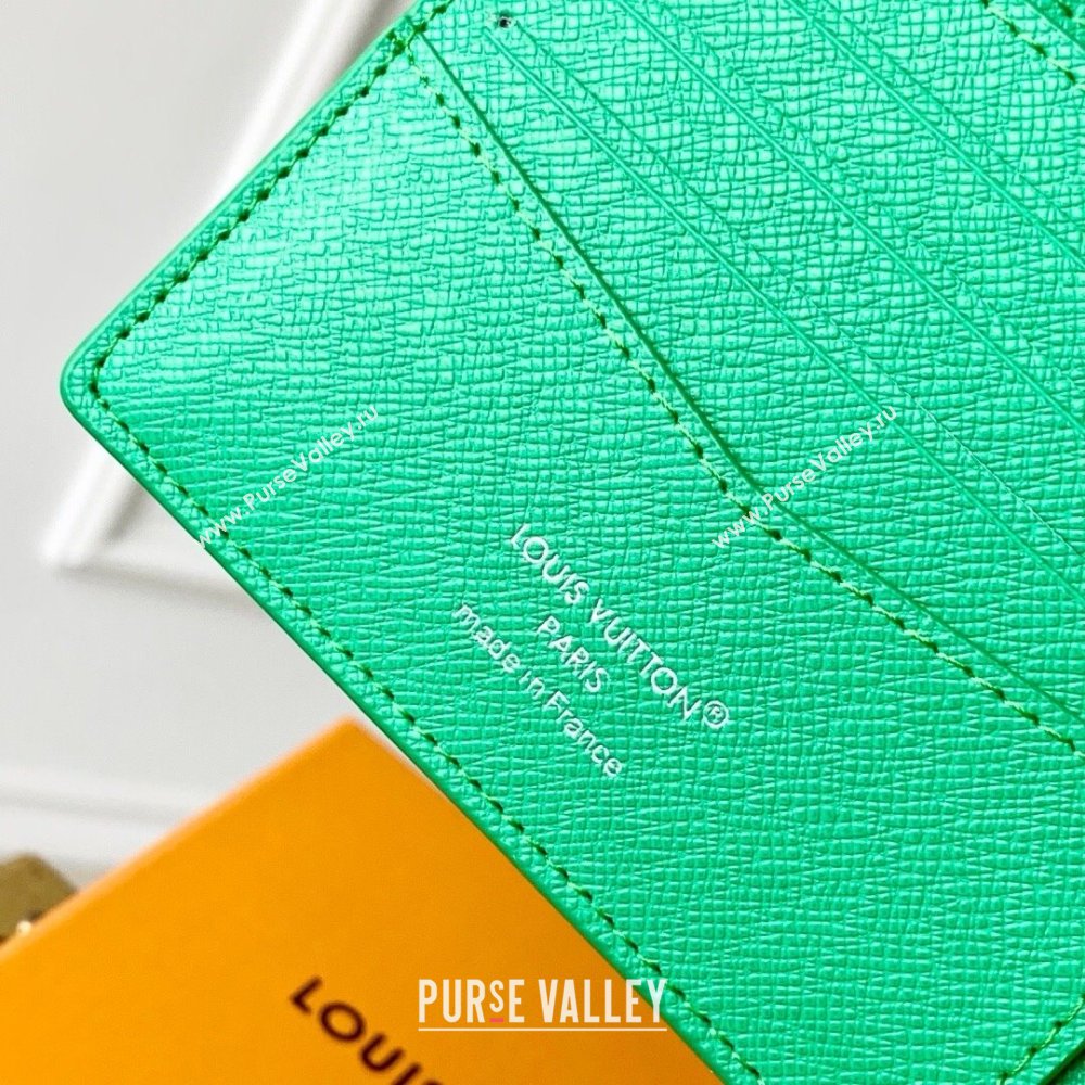 Louis Vuitton Slender Wallet in Coloured Monogram Canvas M14878 Green 2025 (K-25061305)