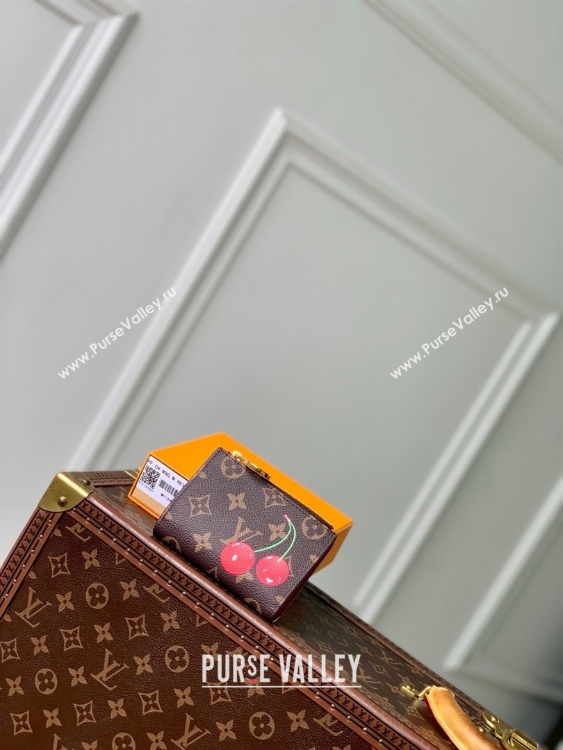 Louis Vuitton LV x TM Lisa Wallet in Monogram Cherry Canvas M13420 2025 (K-25061306)