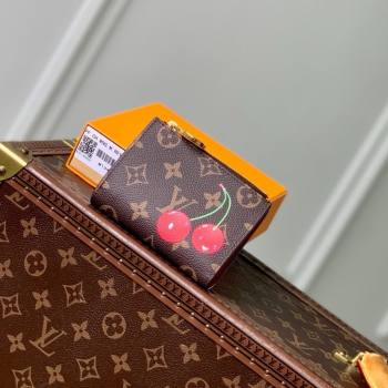 Louis Vuitton LV x TM Lisa Wallet in Monogram Cherry Canvas M13420 2025 (K-25061306)