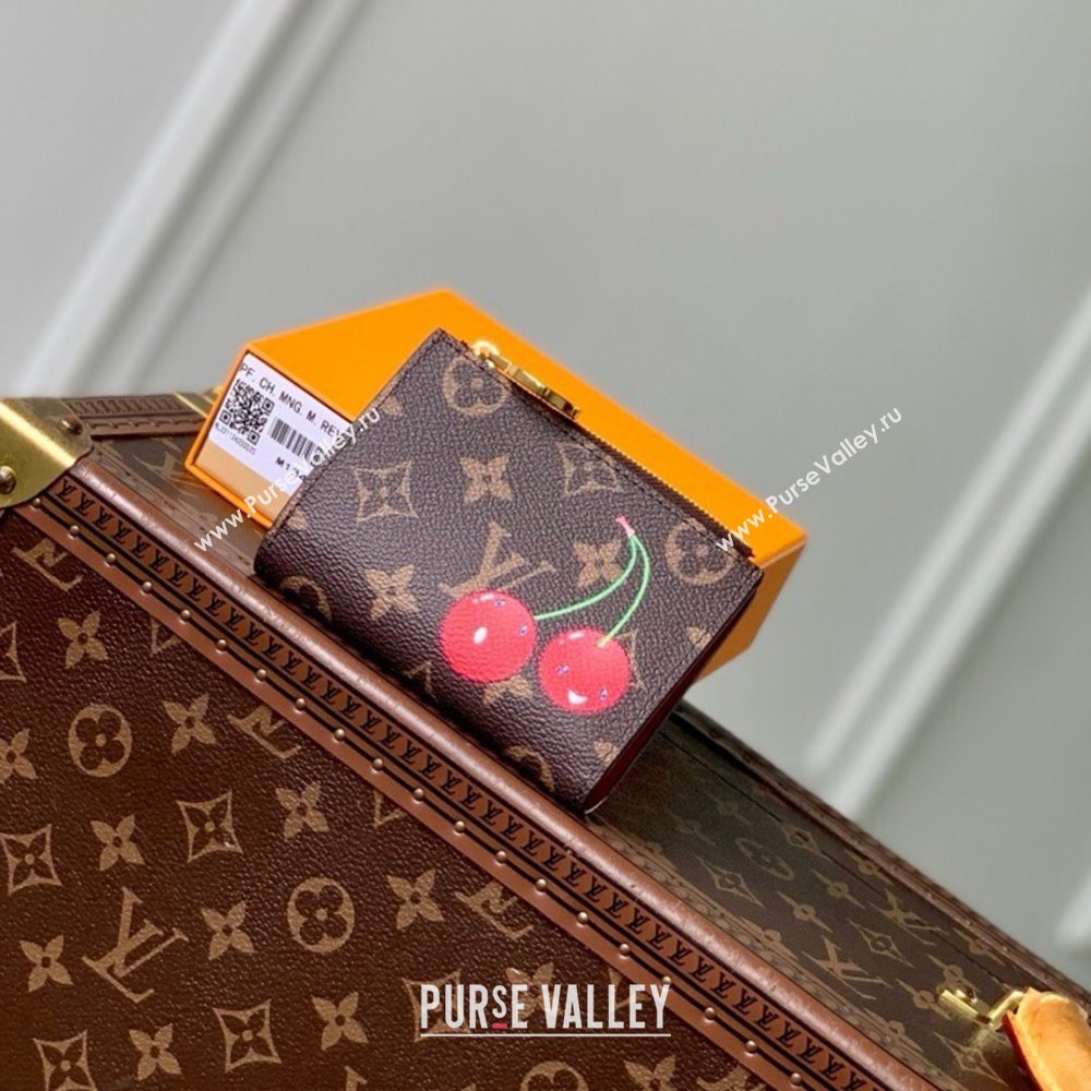 Louis Vuitton LV x TM Lisa Wallet in Monogram Cherry Canvas M13420 2025 (K-25061306)