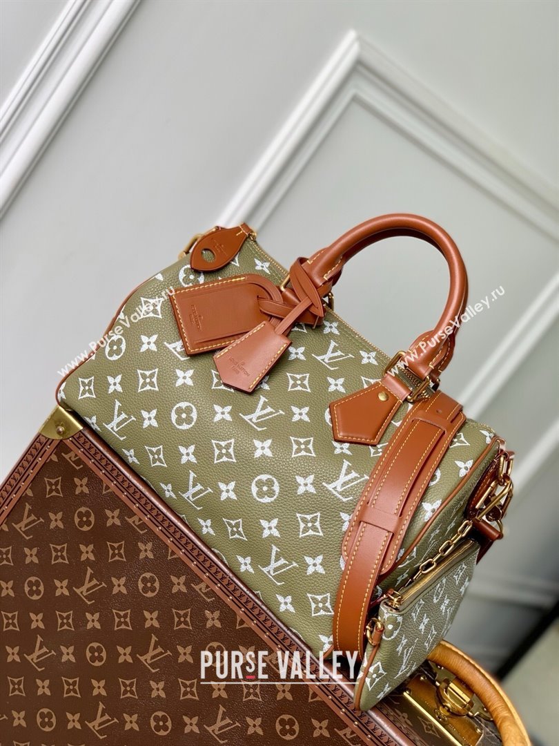Louis Vuitton Runaway Speedy P9 Bandouliere 30 Bag in Calf leather M13914 Army Green 2025 (K-25061202)