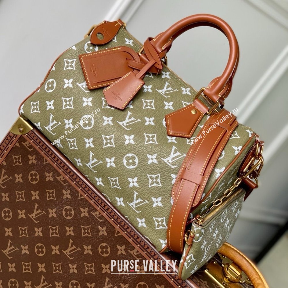 Louis Vuitton Runaway Speedy P9 Bandouliere 30 Bag in Calf leather M13914 Army Green 2025 (K-25061202)