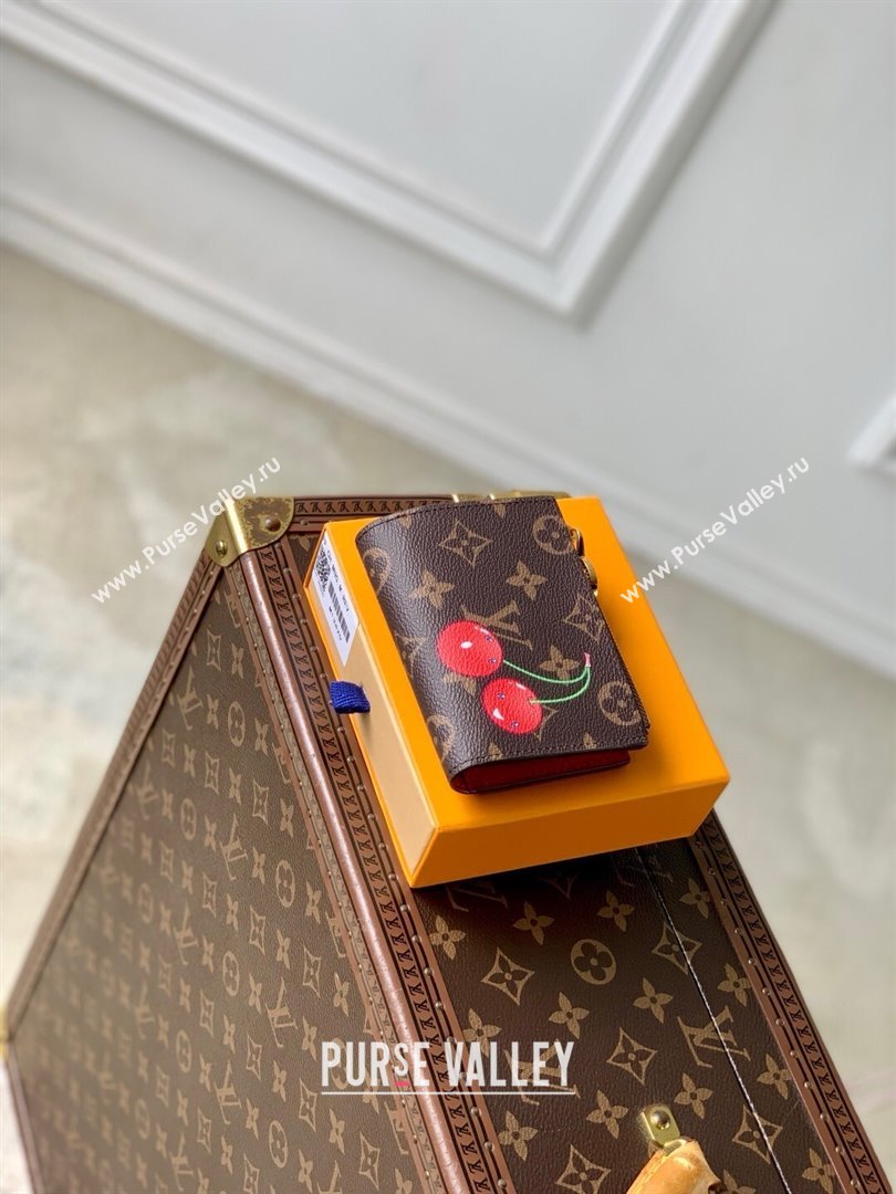 Louis Vuitton LV x TM Lisa Wallet in Monogram Cherry Canvas M13420 2025 (K-25061306)