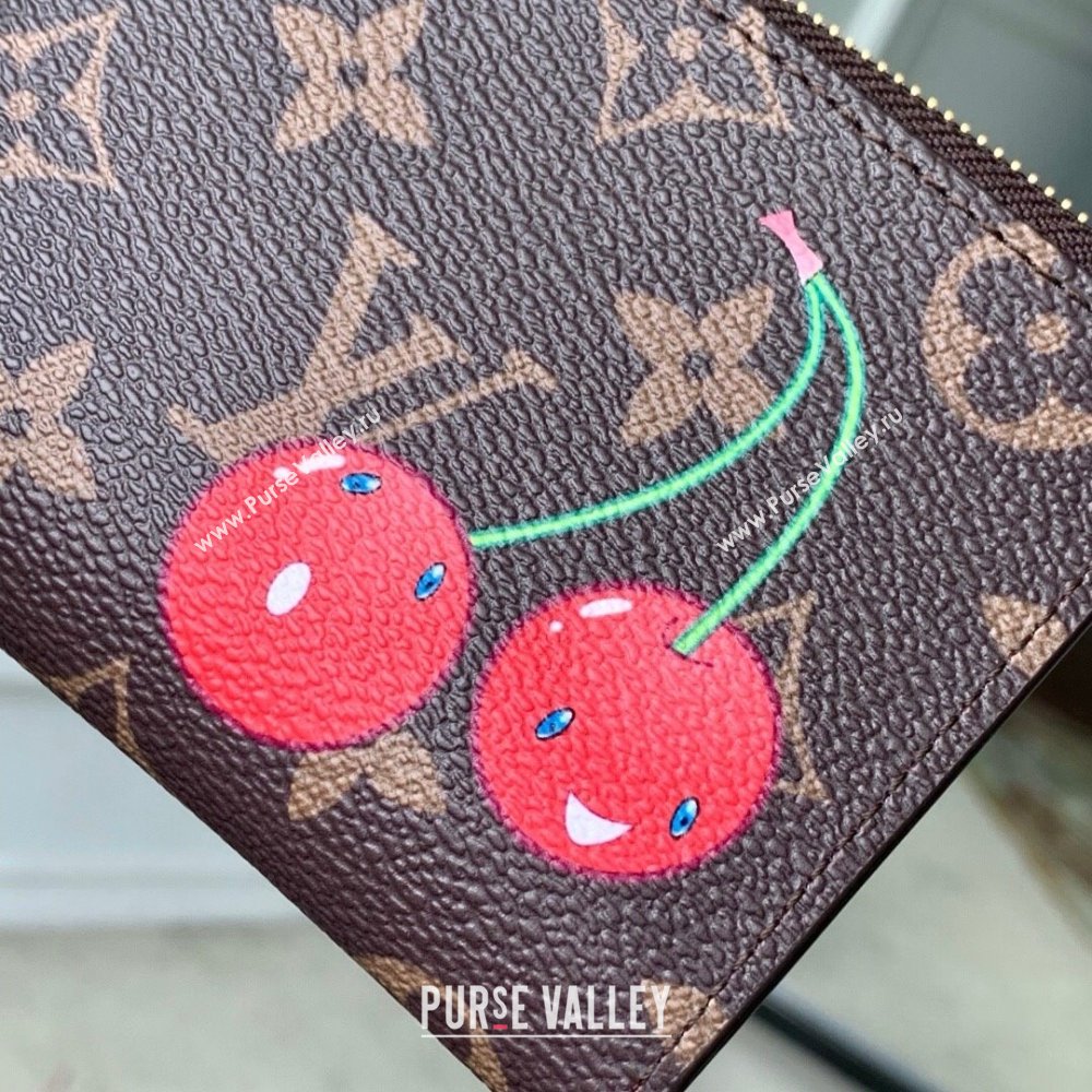 Louis Vuitton LV x TM Lisa Wallet in Monogram Cherry Canvas M13420 2025 (K-25061306)