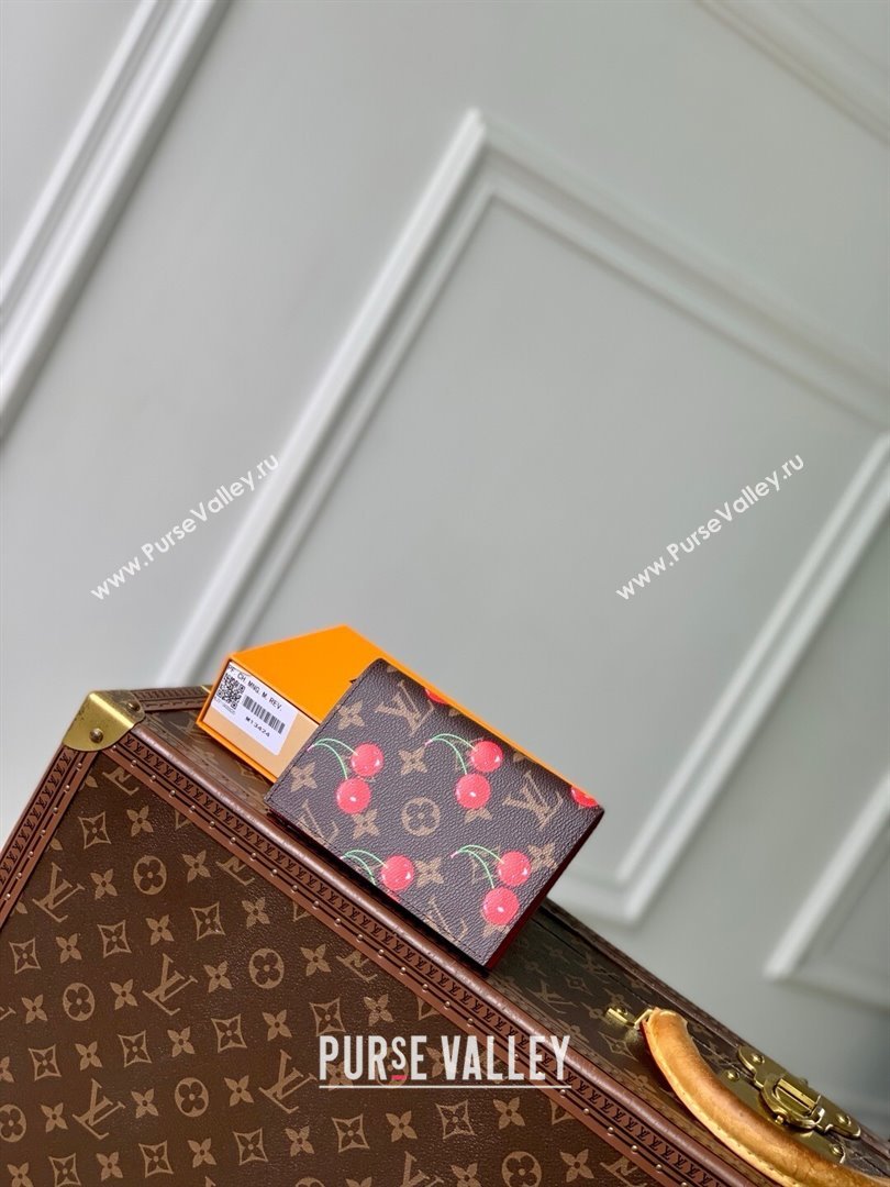 Louis Vuitton LV x TM Passport Cover in Monogram Cherry Canvas M13424 2025 (K-25061307)