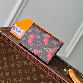 Louis Vuitton LV x TM Passport Cover in Monogram Cherry Canvas M13424 2025 (K-25061307)