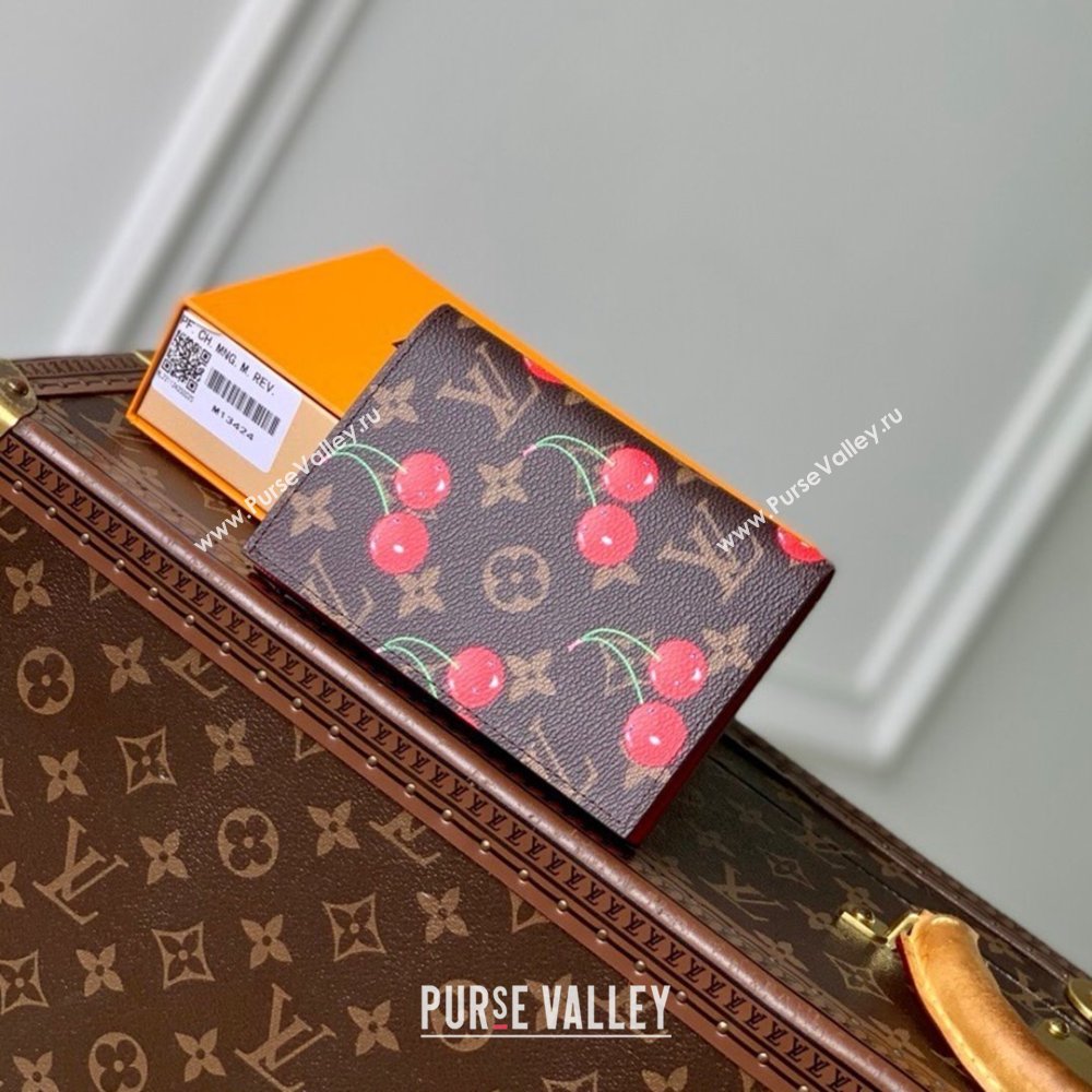 Louis Vuitton LV x TM Passport Cover in Monogram Cherry Canvas M13424 2025 (K-25061307)