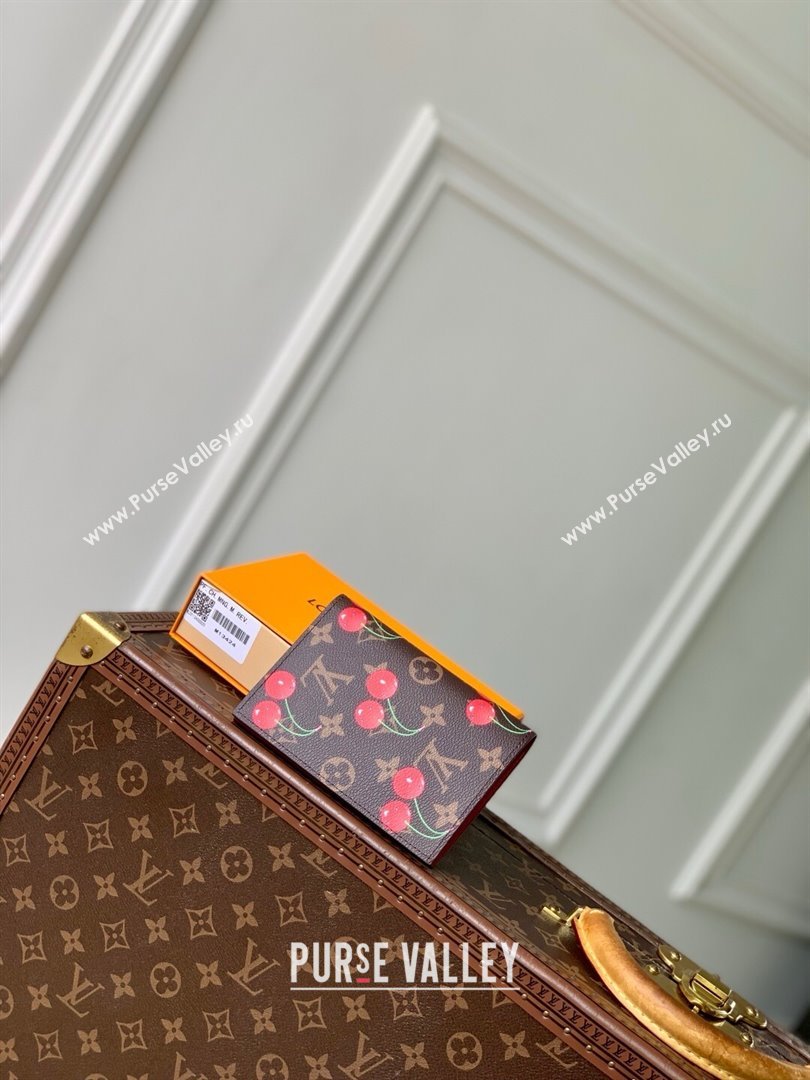 Louis Vuitton LV x TM Passport Cover in Monogram Cherry Canvas M13424 2025 (K-25061307)