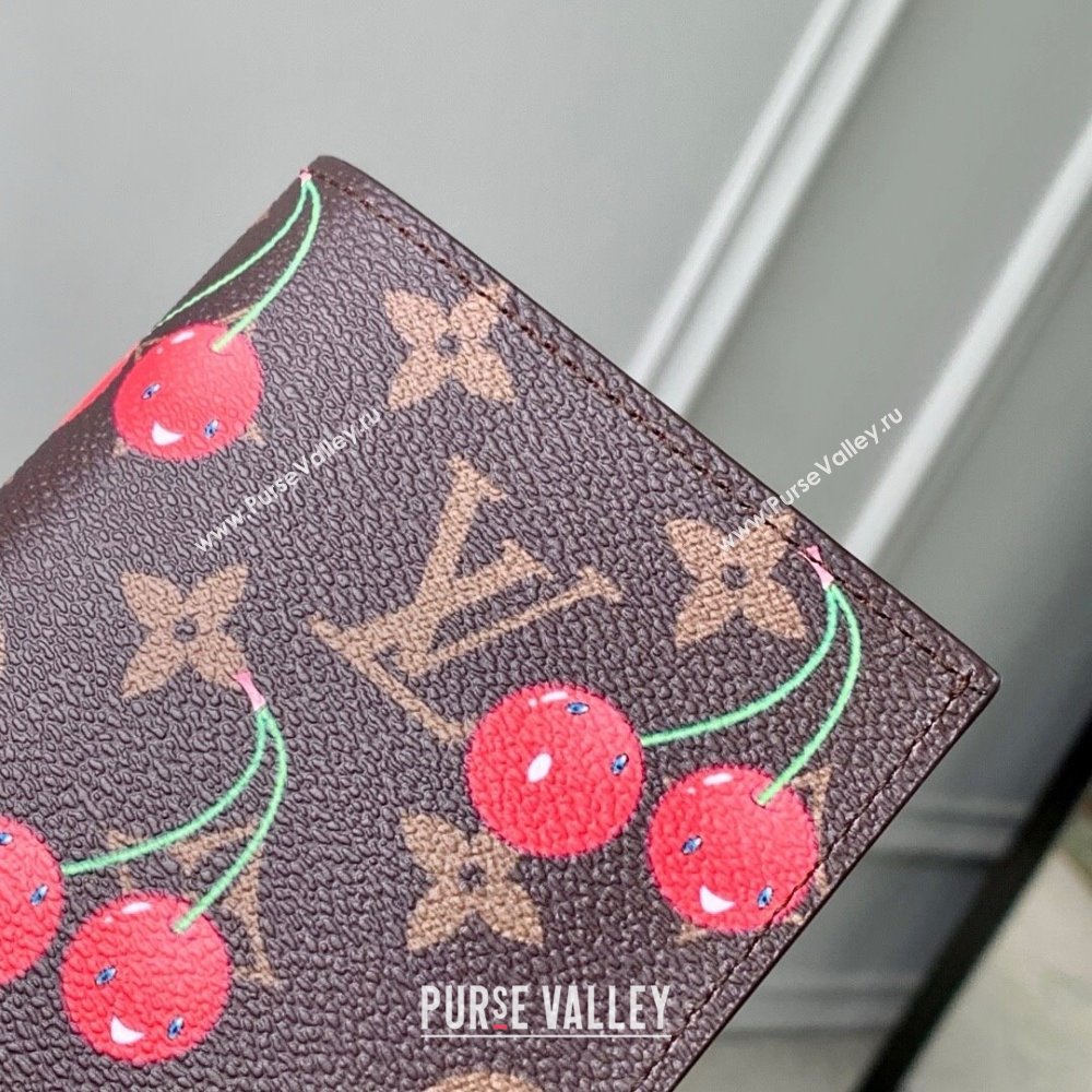 Louis Vuitton LV x TM Passport Cover in Monogram Cherry Canvas M13424 2025 (K-25061307)
