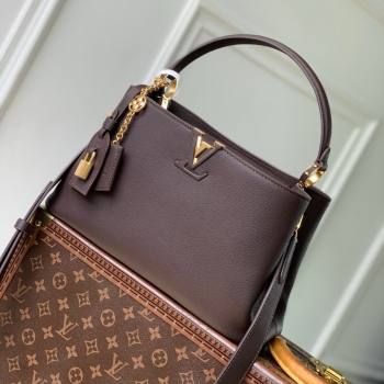Louis Vuitton Capucines MM Souple Bag in Calf Leather M12927 Chocolate 2025 (K-25061310)