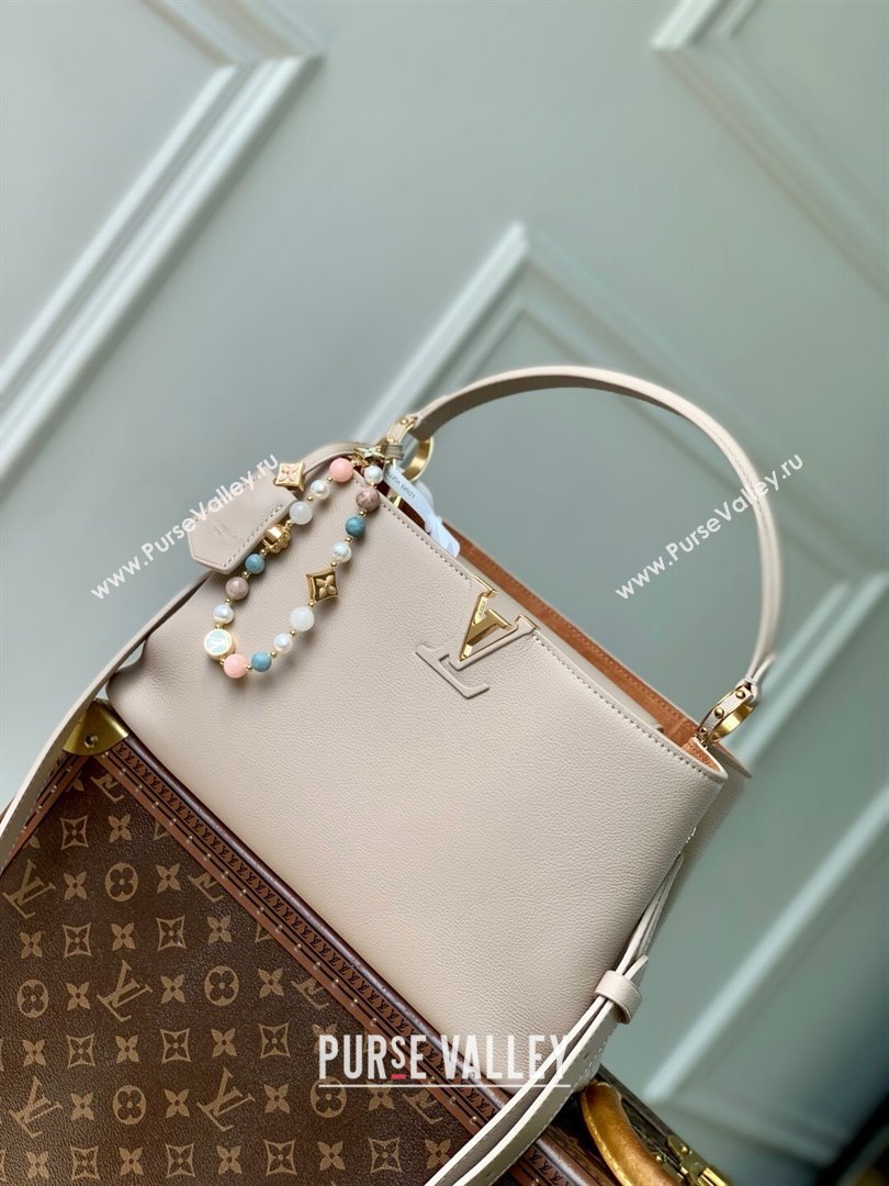 Louis Vuitton Capucines MM Souple Bag in Calf Leather M12929 Beige 2025 (K-25061311)