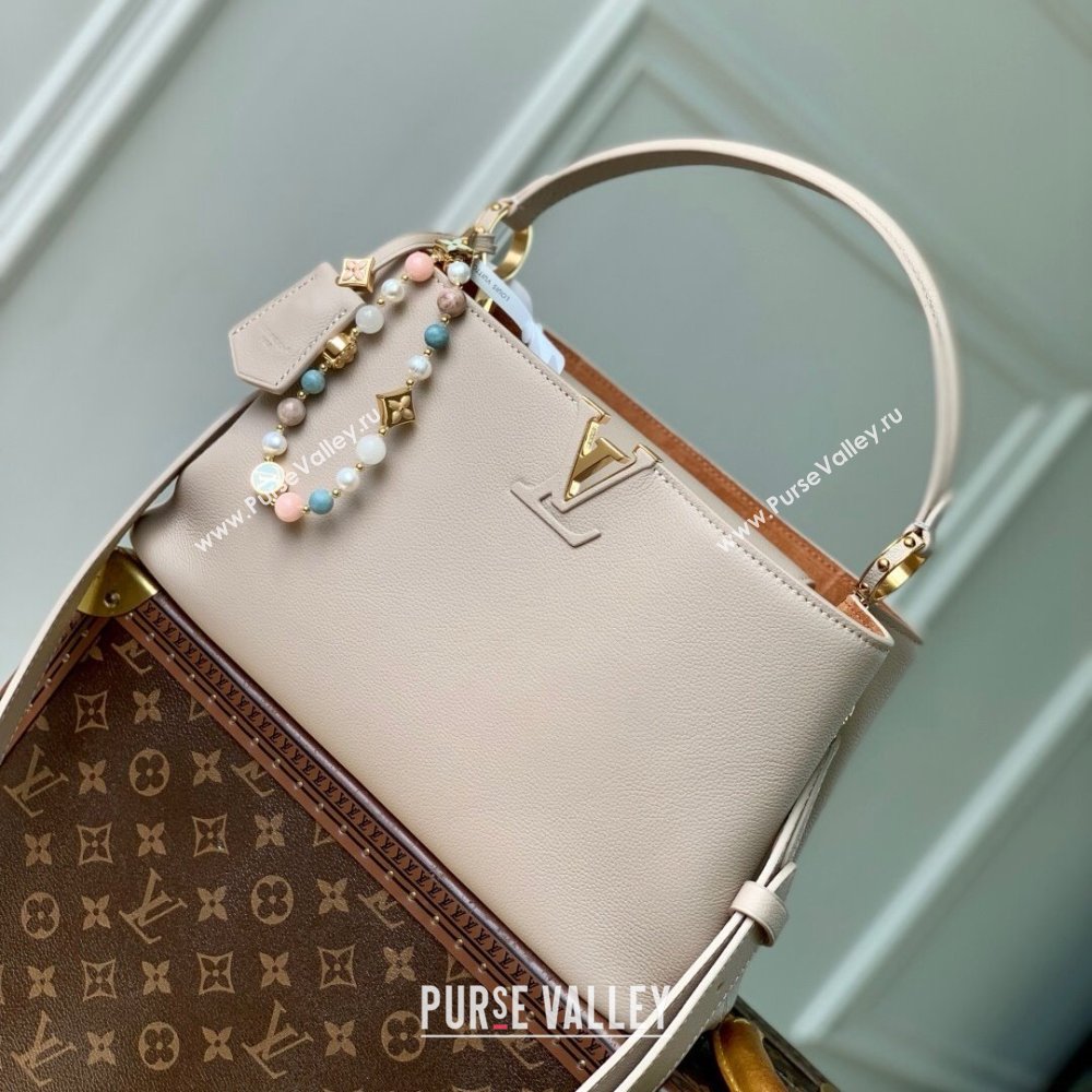 Louis Vuitton Capucines MM Souple Bag in Calf Leather M12929 Beige 2025 (K-25061311)