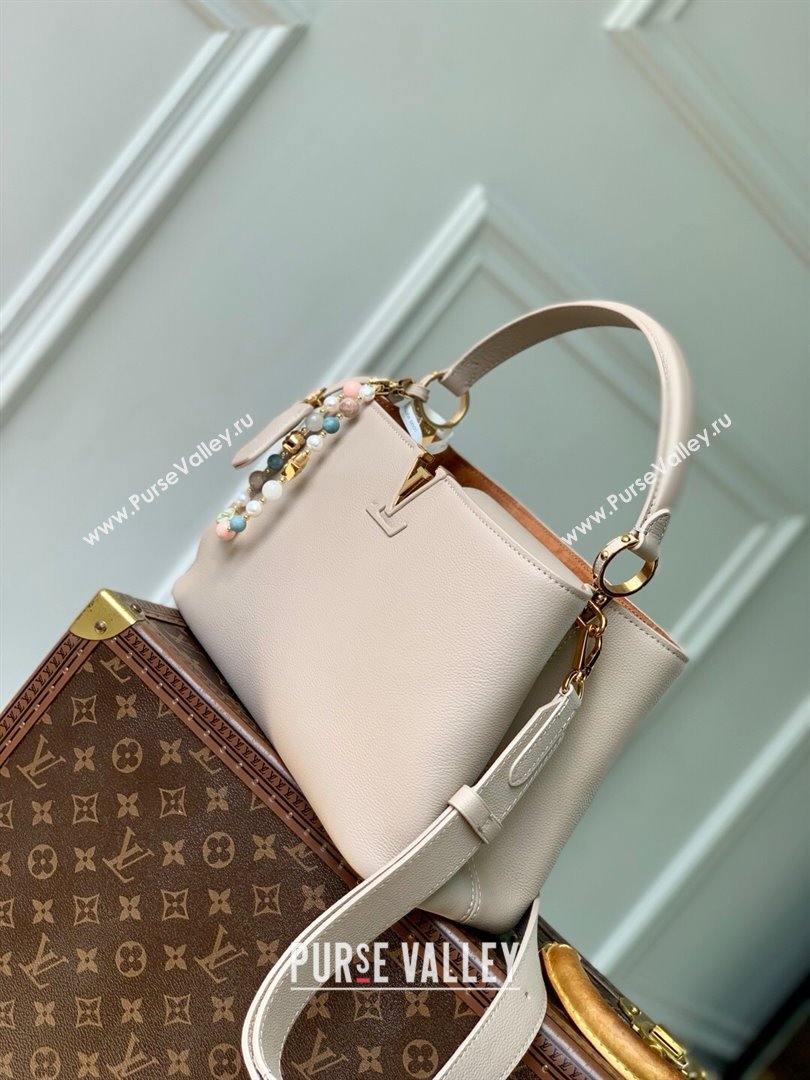 Louis Vuitton Capucines MM Souple Bag in Calf Leather M12929 Beige 2025 (K-25061311)
