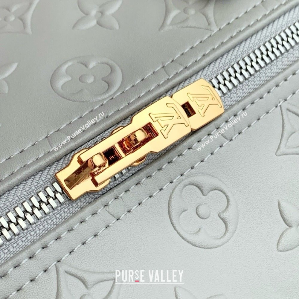Louis Vuitton Speedy Soft 30 Bag in Cloud Gray Calfskin Leather M25670 2025 (K-25061204)