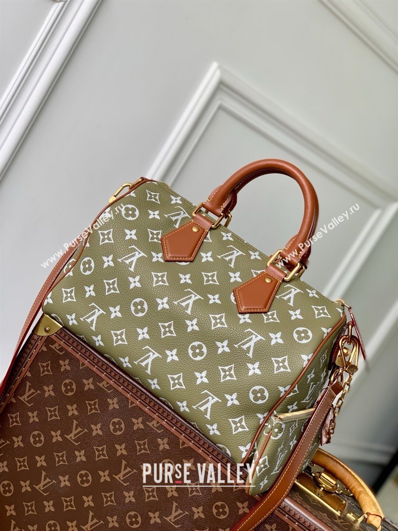 Louis Vuitton Runaway Speedy P9 Bandouliere 30 Bag in Calf leather M13914 Army Green 2025 (K-25061202)