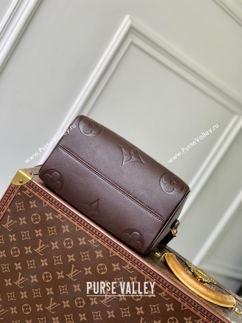 Louis Vuitton Speedy Bandouliere 25 Bag in Embossed Grained Cowhide Leather M14043 Burgundy 2025 (K-25061205)