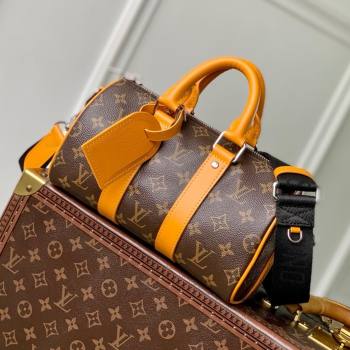 Louis Vuitton Keepall Bandouliere 25 Bag in Monogram Macassar Canvas Safran Yellow M12733 2025 (K-25061312)