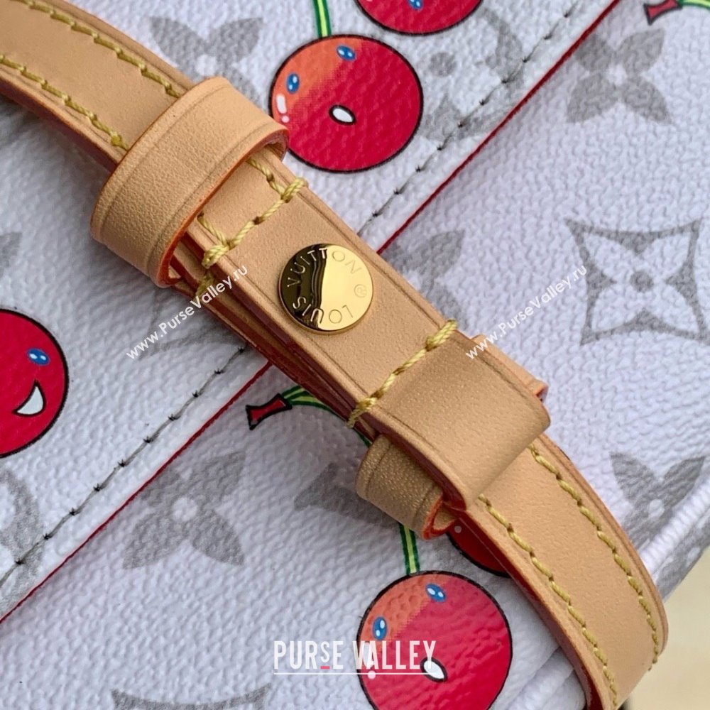 Louis Vuitton LV x TM Wallet On Chain Ivy Bag in Monogram Cherry Canvas M14239 White 2025 (K-25061314)