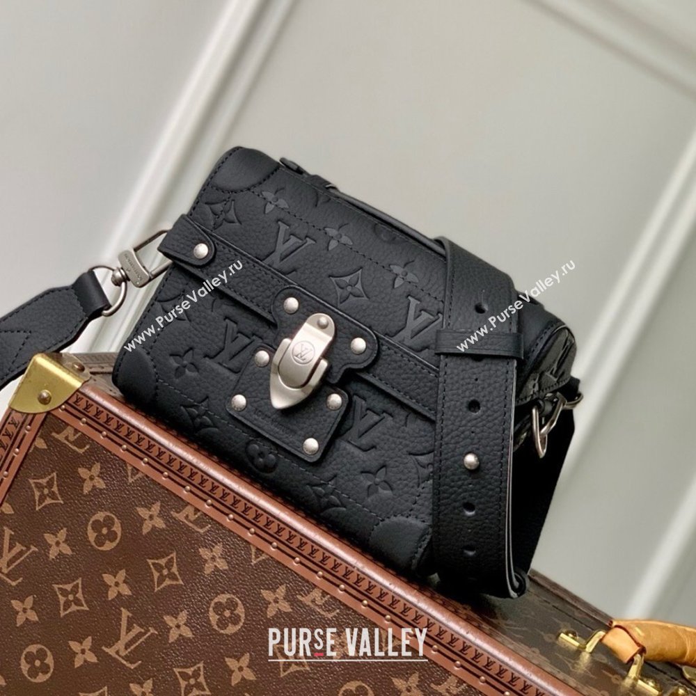 Louis Vuitton Soul Trunk Bag in Taurillon Monogram Embossed Leather M13871 Black 2025 (K-25061315)