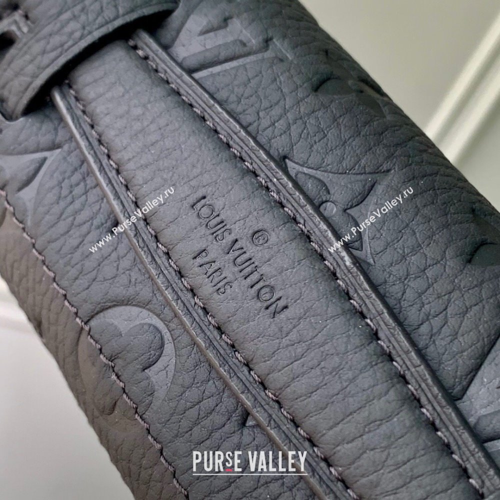 Louis Vuitton Soul Trunk Bag in Taurillon Monogram Embossed Leather M13871 Black 2025 (K-25061315)