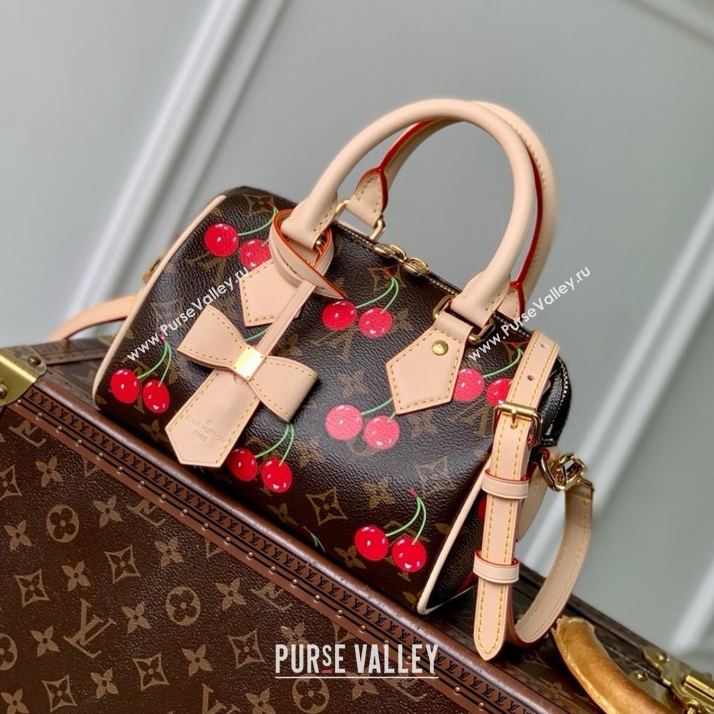 Louis Vuitton LV x TM Speedy Bandouliere 20 Bag in Monogram Cherry Canvas M13094 2025 (K-25061206)