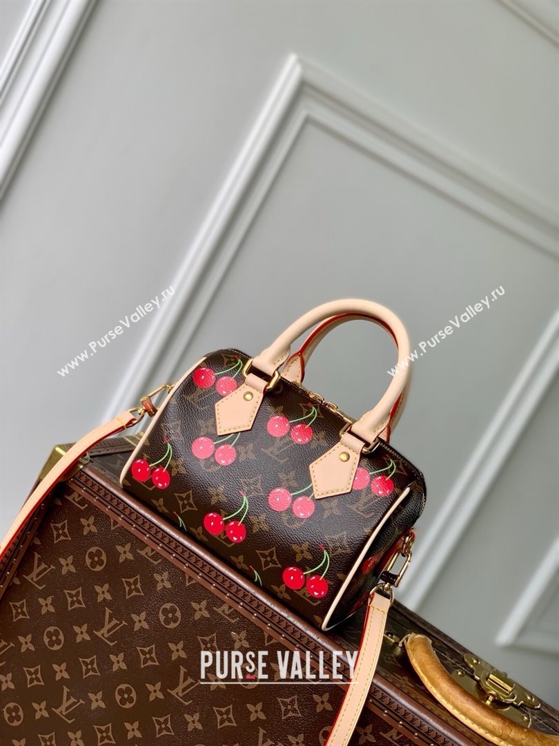 Louis Vuitton LV x TM Speedy Bandouliere 20 Bag in Monogram Cherry Canvas M13094 2025 (K-25061206)