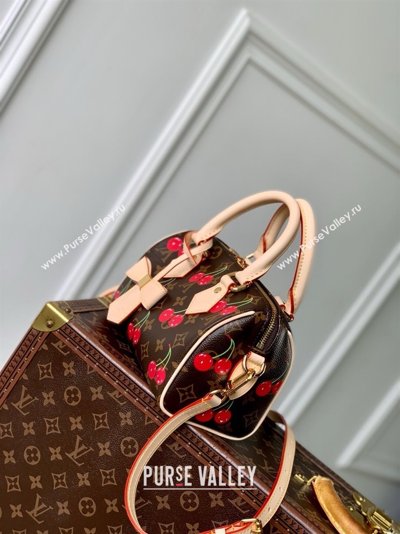 Louis Vuitton LV x TM Speedy Bandouliere 20 Bag in Monogram Cherry Canvas M13094 2025 (K-25061206)