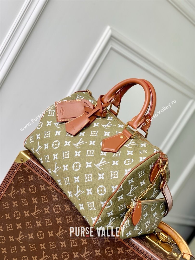 Louis Vuitton Runaway Speedy P9 Bandouliere 30 Bag in Calf leather M13914 Army Green 2025 (K-25061202)
