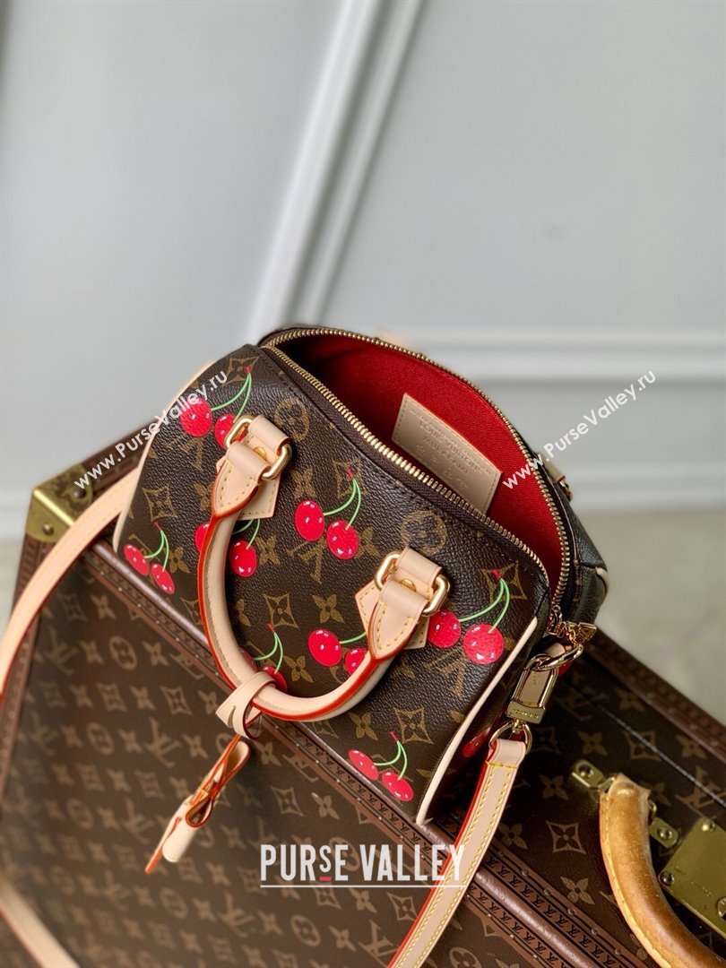 Louis Vuitton LV x TM Speedy Bandouliere 20 Bag in Monogram Cherry Canvas M13094 2025 (K-25061206)