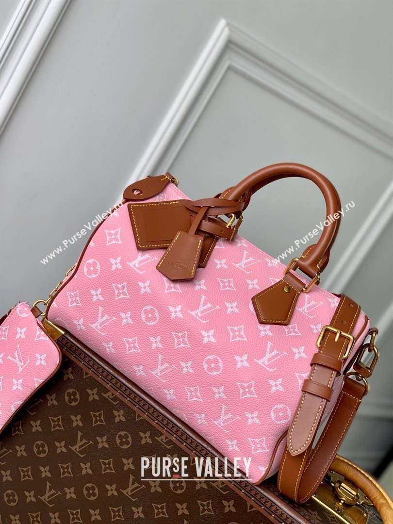Louis Vuitton Runaway Speedy P9 Bandouliere 30 Bag in Calf leather M13914 Brown/Pink 2025 (K-25061207)