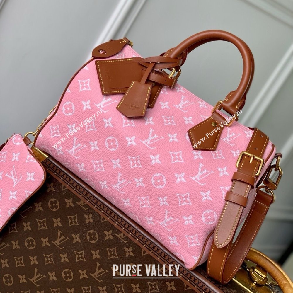 Louis Vuitton Runaway Speedy P9 Bandouliere 30 Bag in Calf leather M13914 Brown/Pink 2025 (K-25061207)
