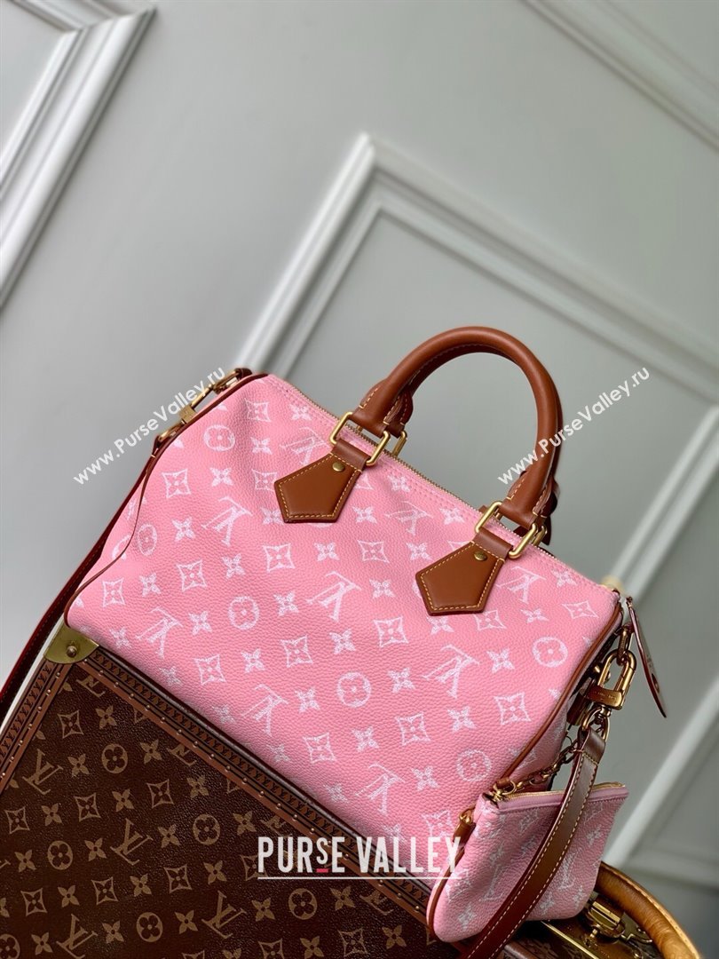 Louis Vuitton Runaway Speedy P9 Bandouliere 30 Bag in Calf leather M13914 Brown/Pink 2025 (K-25061207)