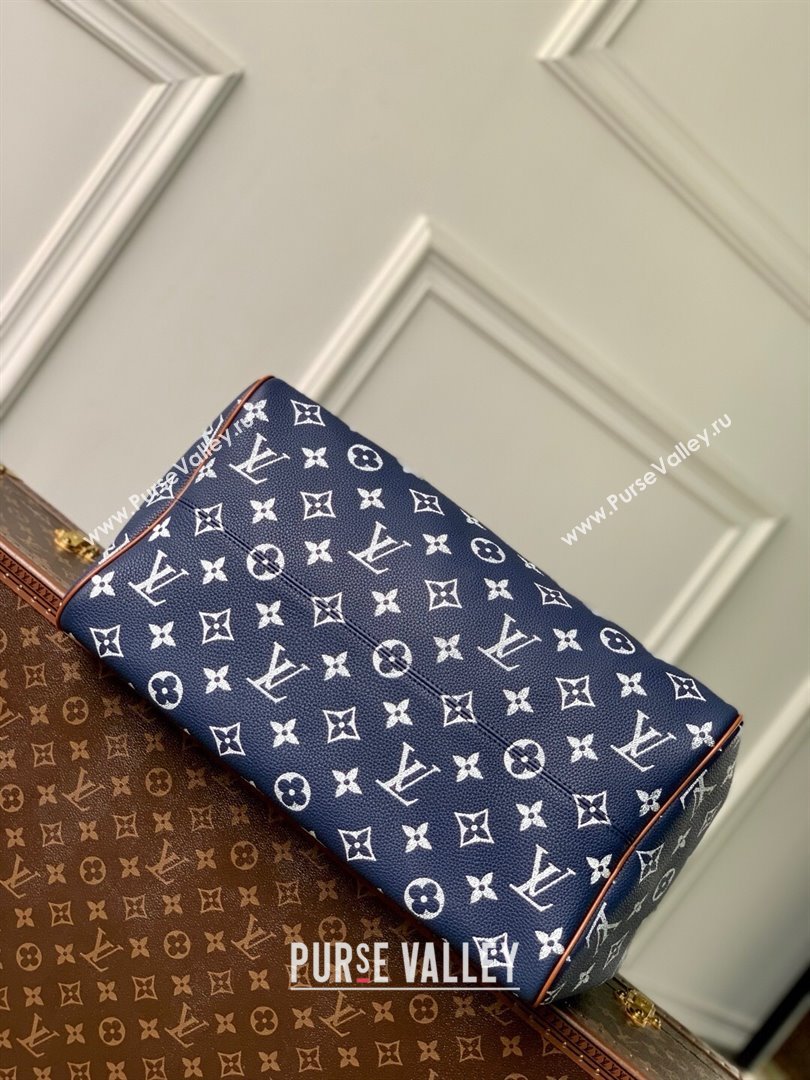 Louis Vuitton Speedy P9 Bandouliere 40 Bag in Calf Leather M24418 Blue 2025 (K-25061209)