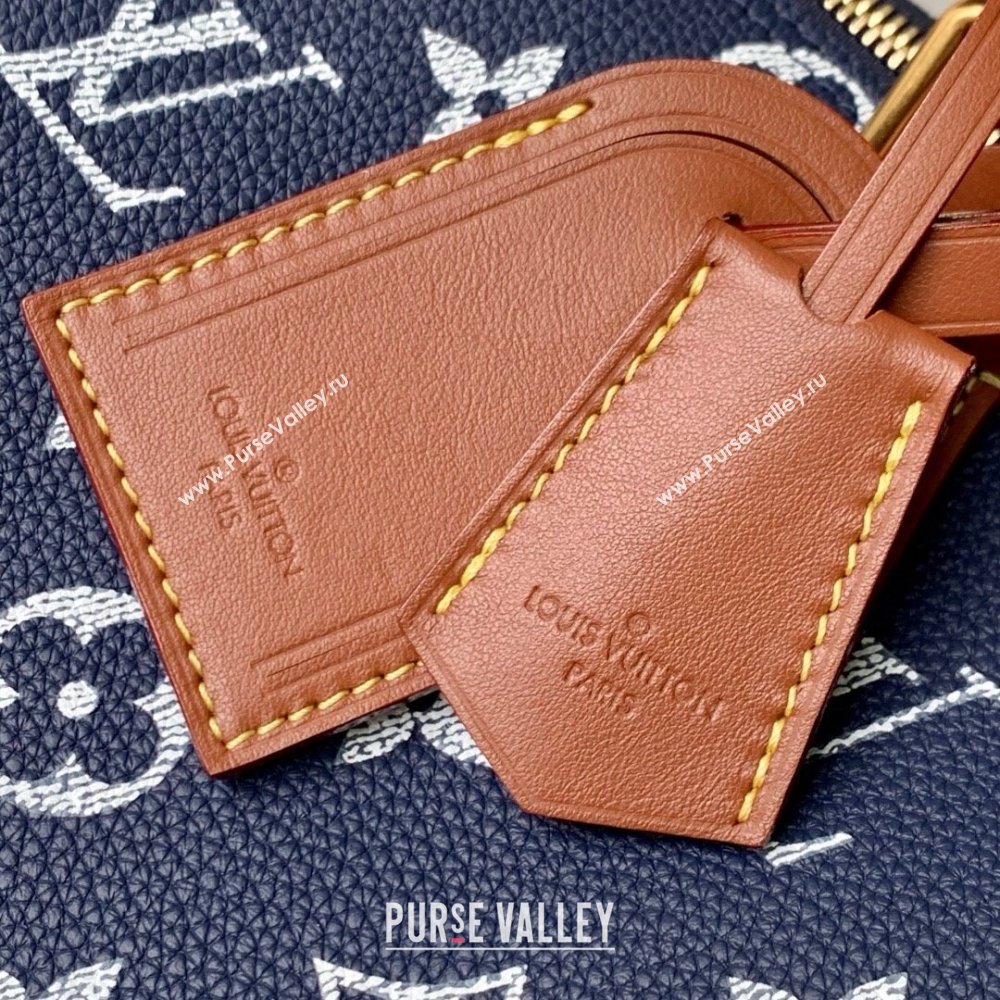 Louis Vuitton Speedy P9 Bandouliere 40 Bag in Calf Leather M24418 Blue 2025 (K-25061209)