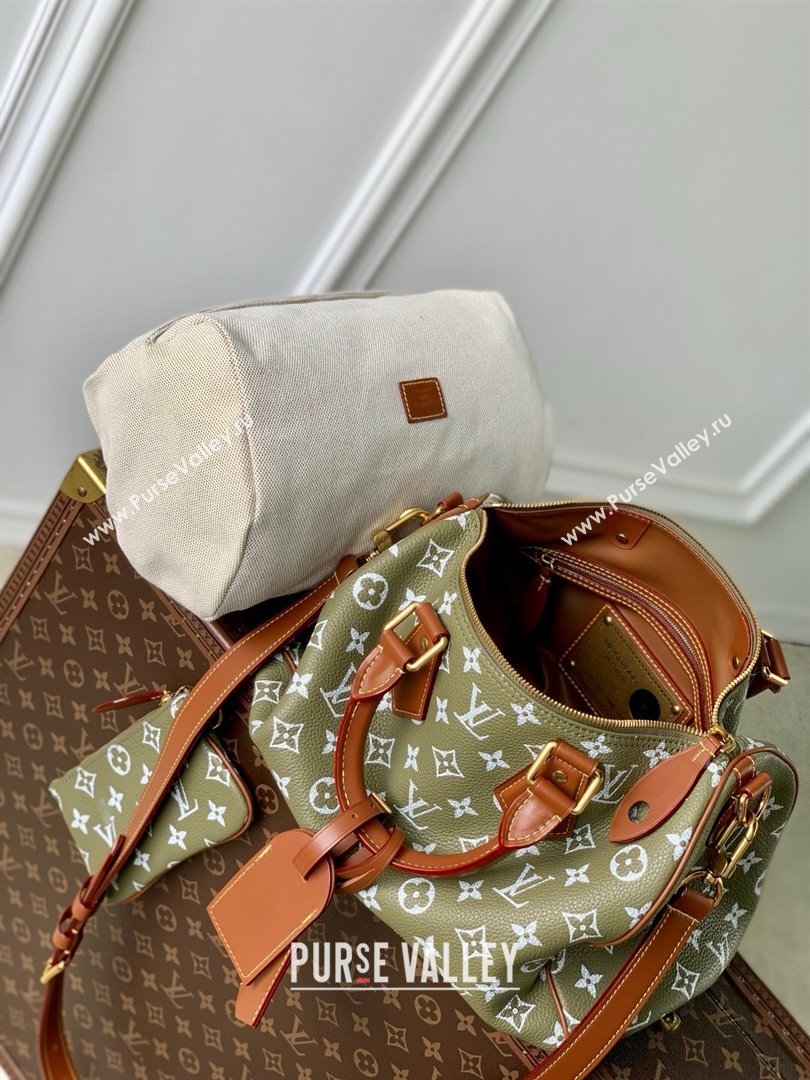 Louis Vuitton Runaway Speedy P9 Bandouliere 30 Bag in Calf leather M13914 Army Green 2025 (K-25061202)