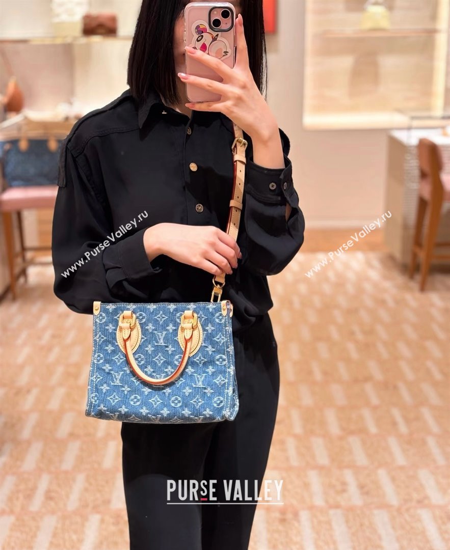 Louis Vuitton OnTheGo PM Tote Bag in Monogram Denim M14633 2025 (K-25061406)