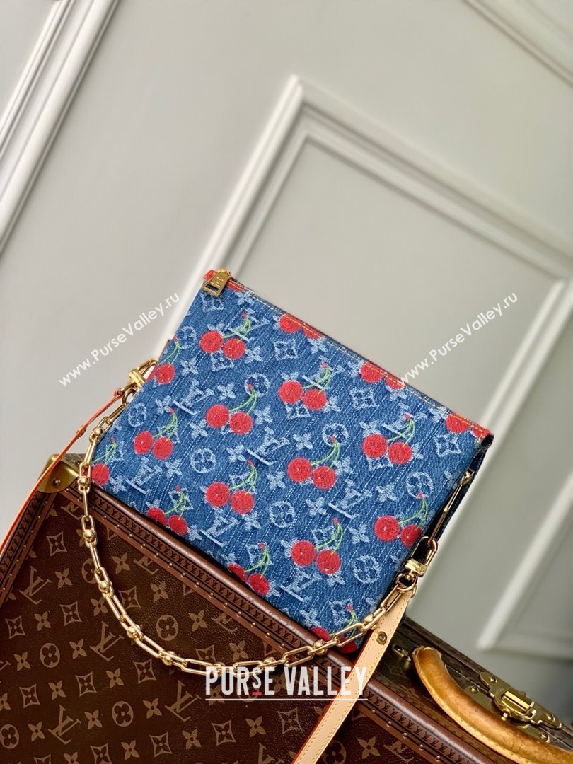 Louis Vuitton LV x TM Coussin PM Bag in Monogram Cherry Denim M14978 2025 (K-25061407)