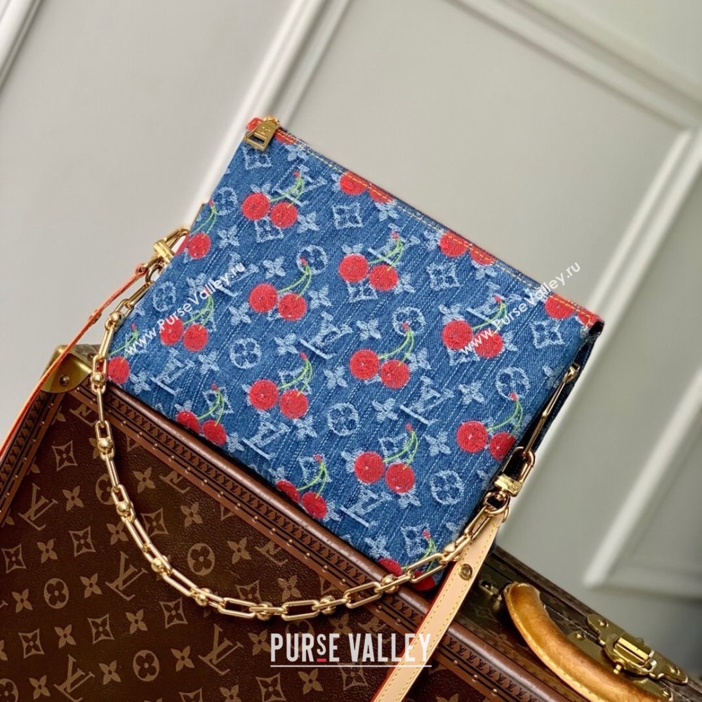 Louis Vuitton LV x TM Coussin PM Bag in Monogram Cherry Denim M14978 2025 (K-25061407)