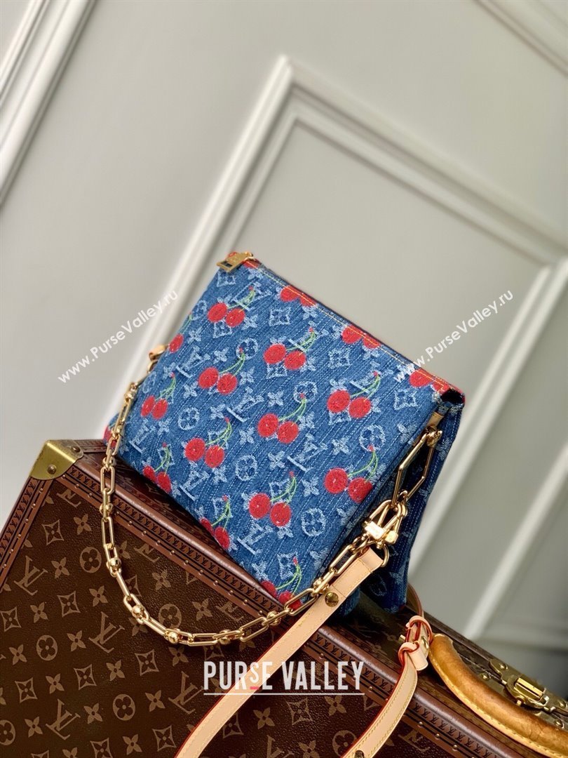 Louis Vuitton LV x TM Coussin PM Bag in Monogram Cherry Denim M14978 2025 (K-25061407)