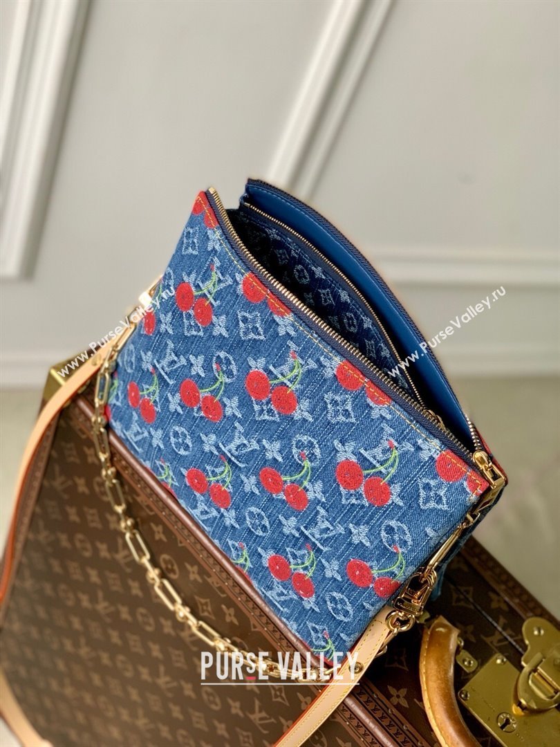 Louis Vuitton LV x TM Coussin PM Bag in Monogram Cherry Denim M14978 2025 (K-25061407)