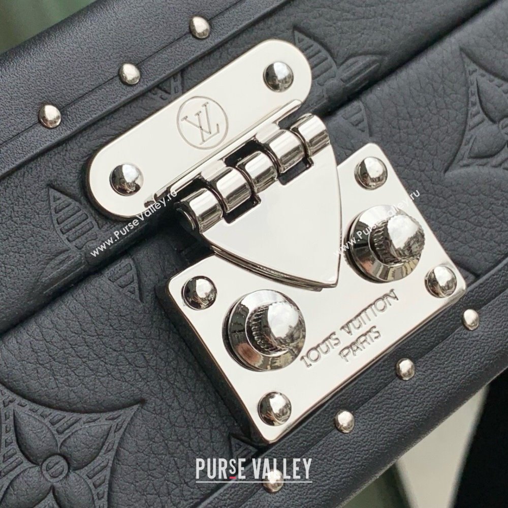 Louis Vuitton Clutch Box Bag in Monogram Shadow Embossed Cowhide Leather M12876 Black 2025 (K-25061810)
