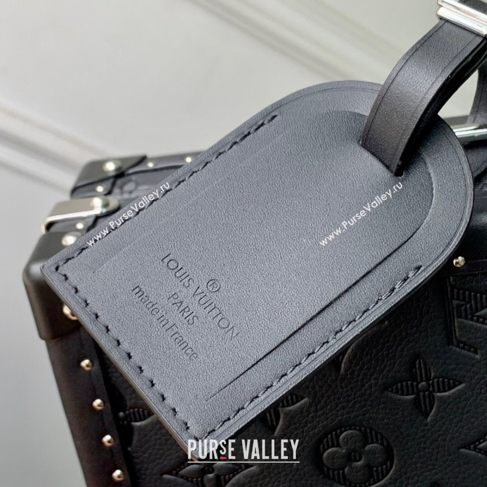 Louis Vuitton Clutch Box Bag in Monogram Shadow Embossed Cowhide Leather M12876 Black 2025 (K-25061810)