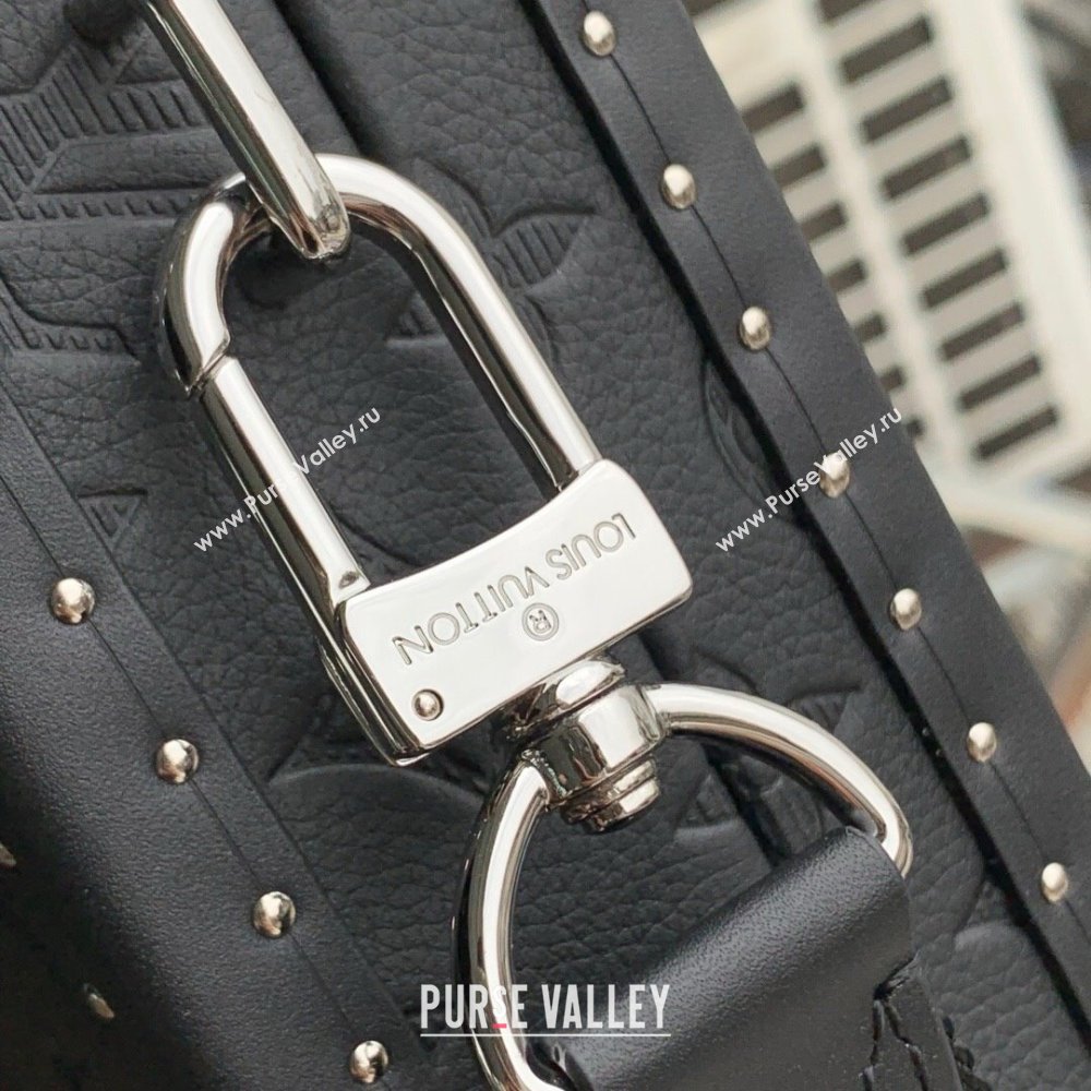 Louis Vuitton Clutch Box Bag in Monogram Shadow Embossed Cowhide Leather M12876 Black 2025 (K-25061810)