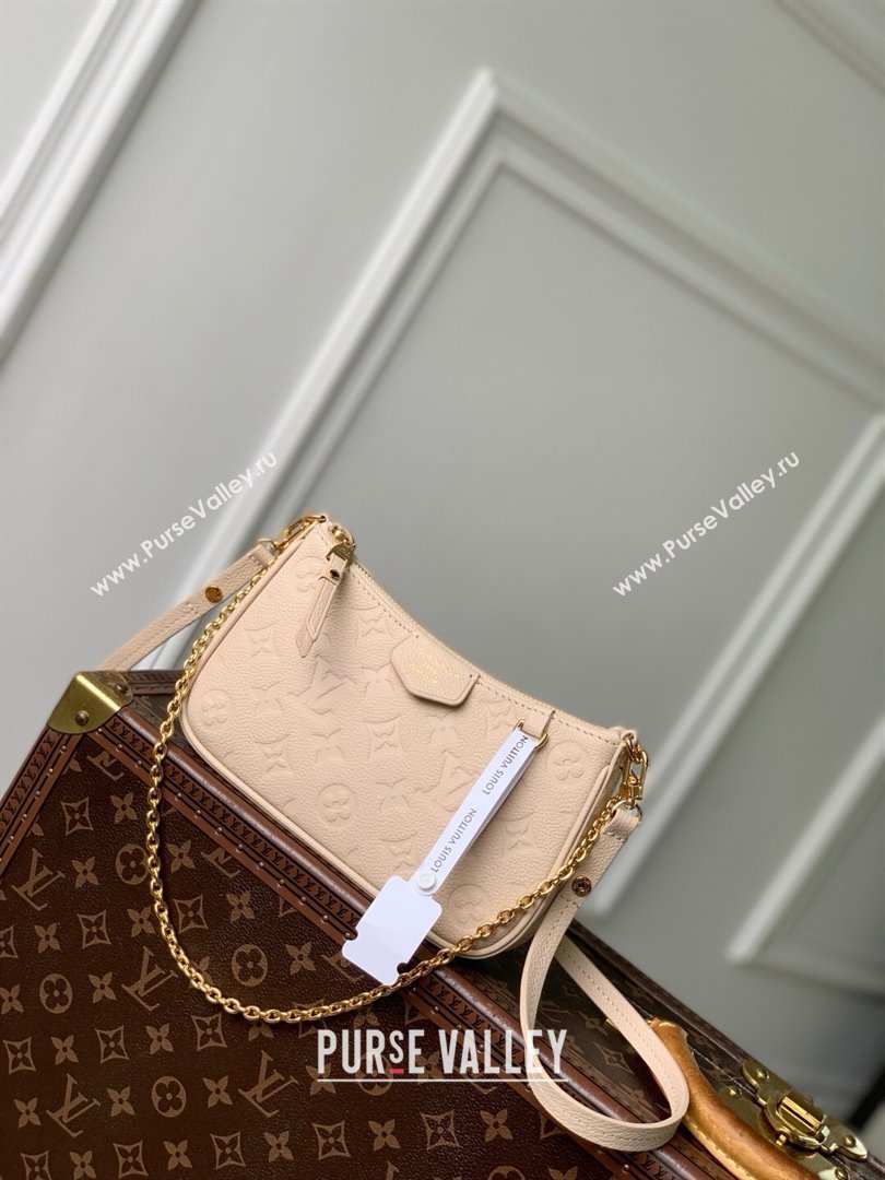 Louis Vuitton Easy Pouch Bag in Sand Embossed Grained Cowhide Leather M14421 2025 (K-24061808)