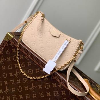 Louis Vuitton Easy Pouch Bag in Sand Embossed Grained Cowhide Leather M14421 2025 (K-24061808)